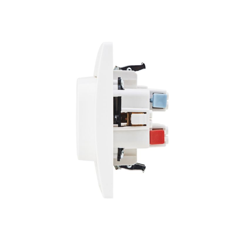 Dobbelt indbygningsstik OPP med jordforbindelse Lonia hvid