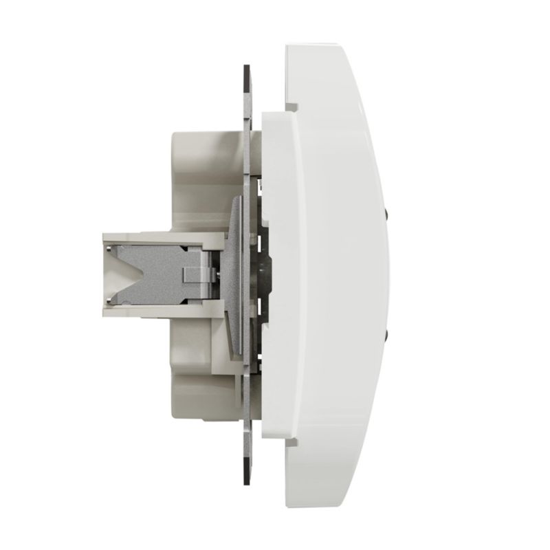 Dobbelt indbygget stikdåse Schneider Electric Sedna Design & Elements til glasrammer hvid