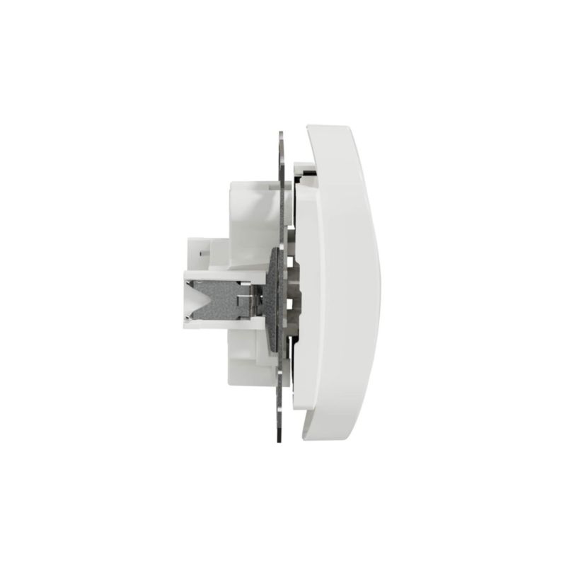 Dobbelt indbygget stikkontakt Schneider Electric Sedna Design & Elements med jord, hvid
