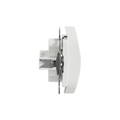 Dobbelt indbygget stikkontakt Schneider Electric Sedna Design & Elements med jord, hvid