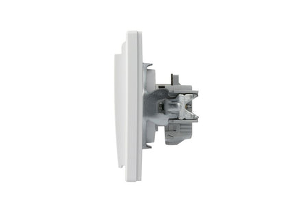 Enkelt indbygget stikkontakt Schneider Electric Asfora IP44 med jord, hvid