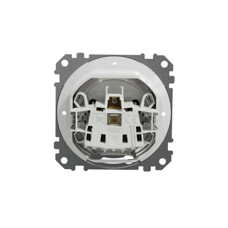 Enkelt indbygningsstik Schneider Electric Sedna Design&Elements IP44 hvid