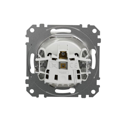 Enkelt indbygget stikkontakt Schneider Electric Sedna Design&Elements med afdækning, hvid