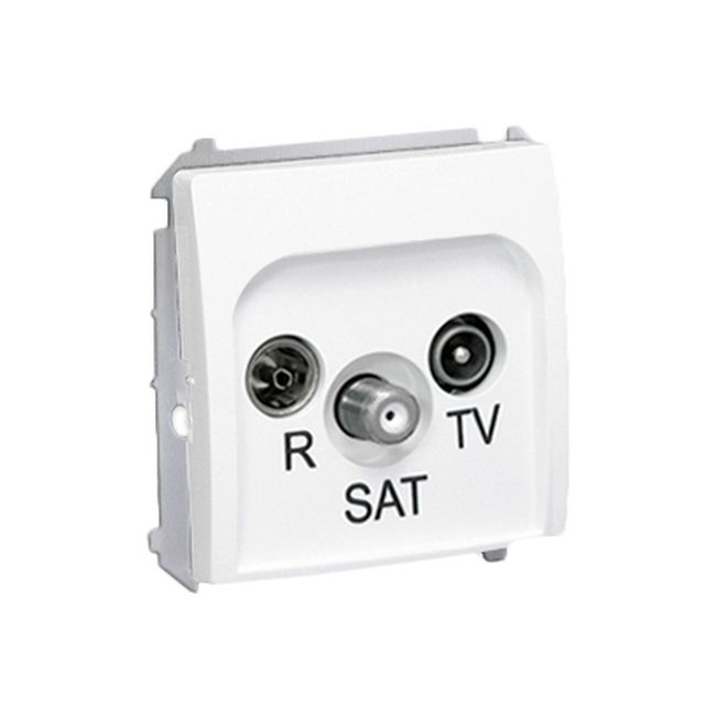 RTV-SAT afslutningsstik Kontakt-Simon Basic hvid