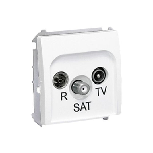 RTV-SAT afslutningsstik Kontakt-Simon Basic hvid