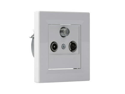 Schneider Electric Asfora hvid afsluttende RTV-SAT-stik