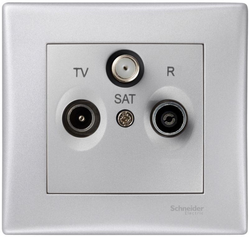 Schneider Electric Sedna afsluttende RTV-SAT-stik i aluminium