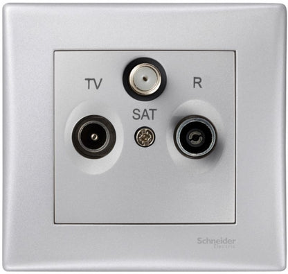 Schneider Electric Sedna afsluttende RTV-SAT-stik i aluminium