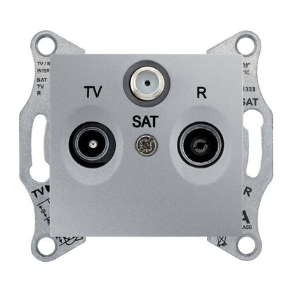 Schneider Electric Sedna afsluttende RTV-SAT-stik i aluminium
