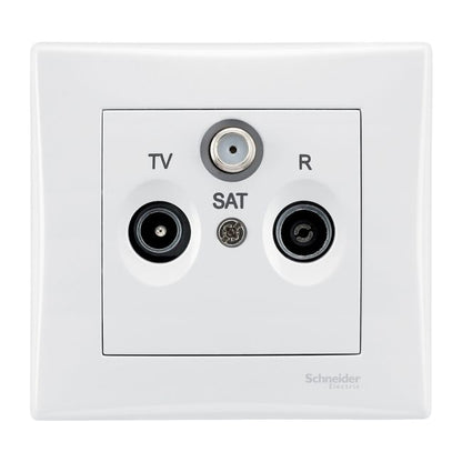 Schneider Electric Sedna hvid endestik til RTV-SAT