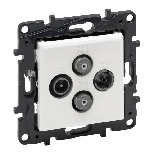 Legrand Niloe Step hvid afsluttende RTV-SAT-SAT-stik