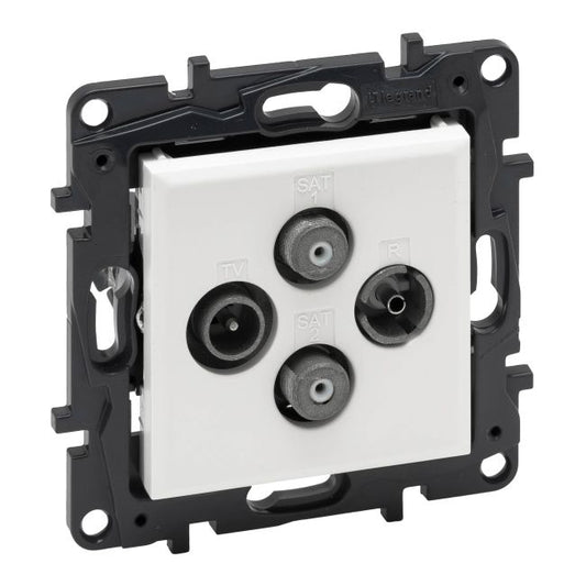 Legrand Niloe Step hvid afsluttende RTV-SAT-SAT-stik