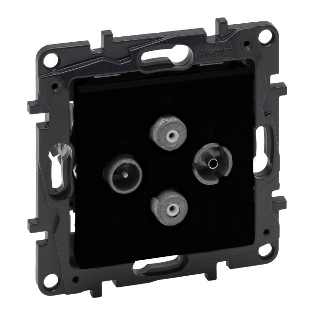 Legrand Niloe Step sort afsluttende RTV-SAT-SAT stik