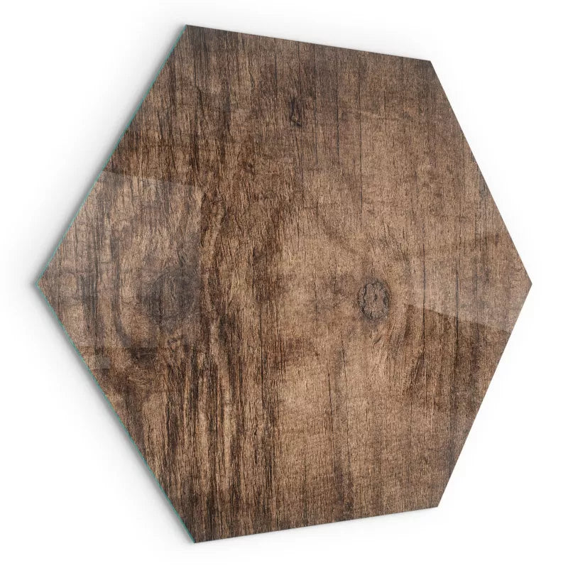 Gnistskærm Glas Træmønster 40x40 cm Brun