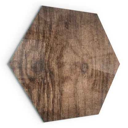 Gnistskærm Glas Træmønster 40x40 cm Brun