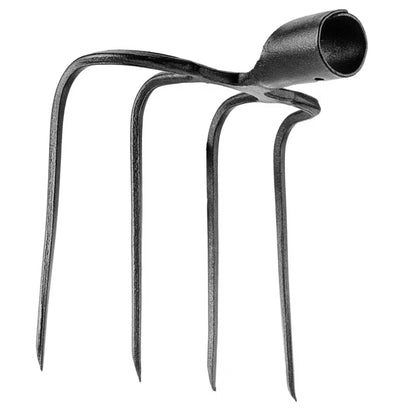 Gødningskrog 4-Tænder 18x21,5 cm Sort Stål Uden Skaft