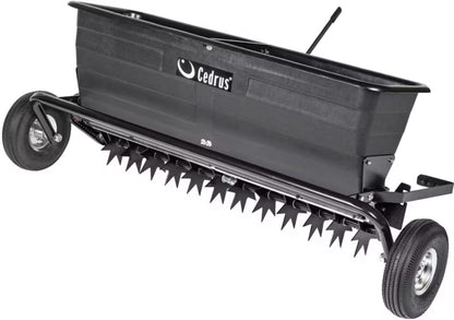 Gødningsspreder og Plænelufter 2-i-1 103 cm 80 Liter