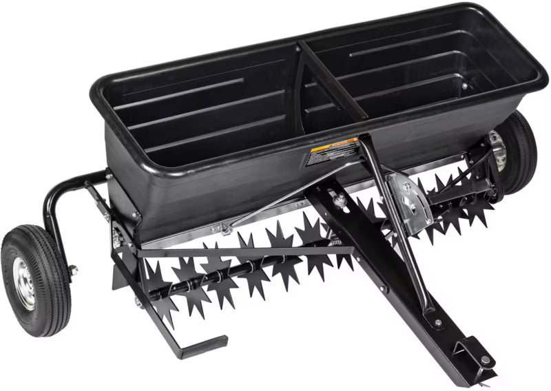 Gødningsspreder og Plænelufter 2-i-1 103 cm 80 Liter