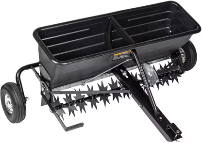 Gødningsspreder og Plænelufter 2-i-1 103 cm 80 Liter