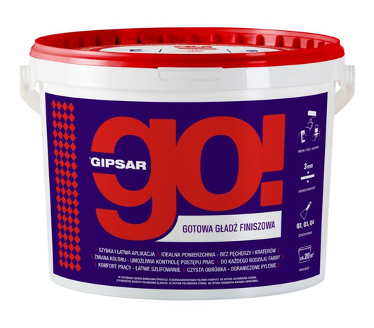 Færdigblandet gipsspartelmasse Gipsar Go 25 kg