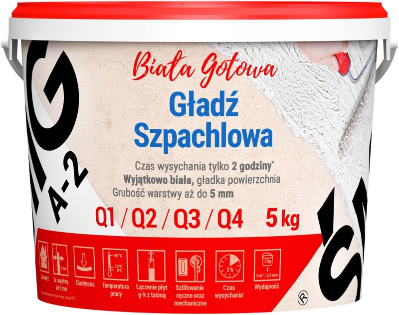 Klar Spartelmasse A-2 5 kg Hvid