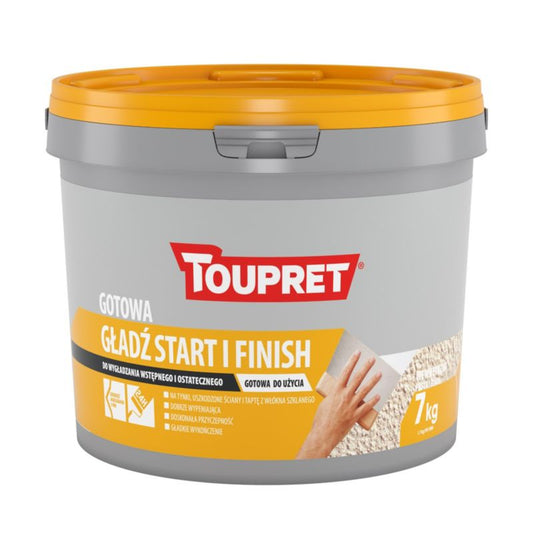 Færdigblandet Toupret Start og Finish spartelmasse 7 kg