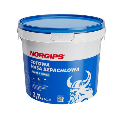 Færdigblandet Spartelmasse Start & Finish 3,7 kg Hvid
