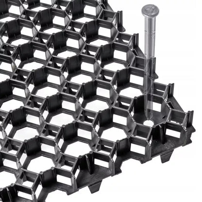 Græsarmering 50x50 cm Sort 20 Stk.