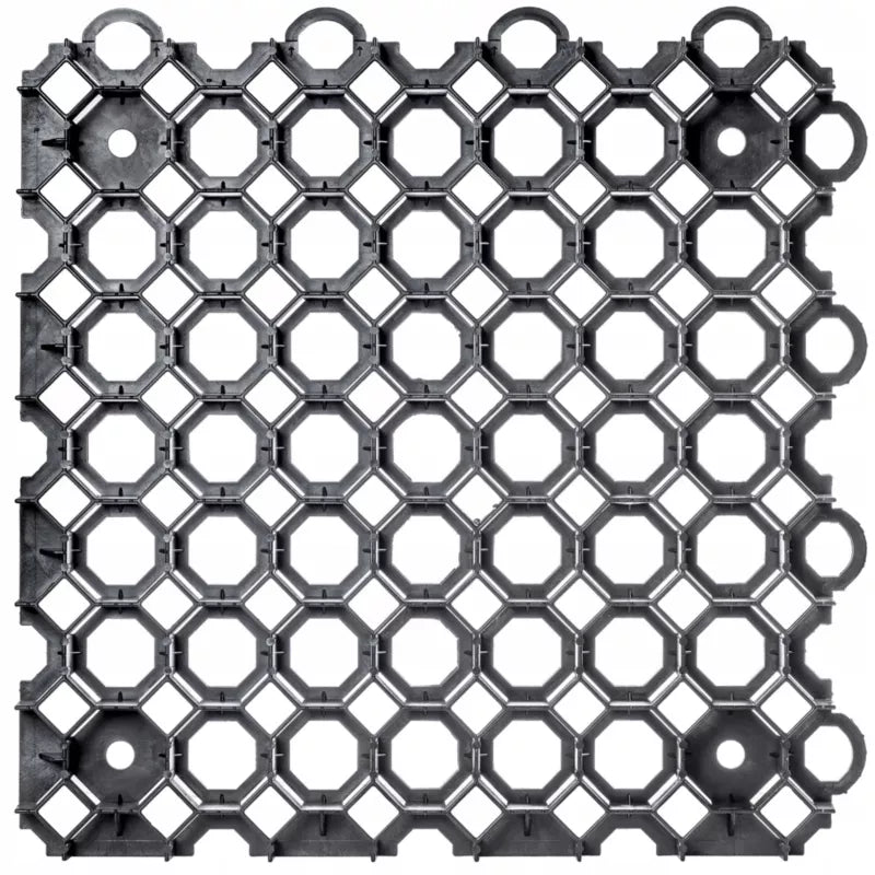 Græsarmering 50x50 cm Sort 4 Stk.