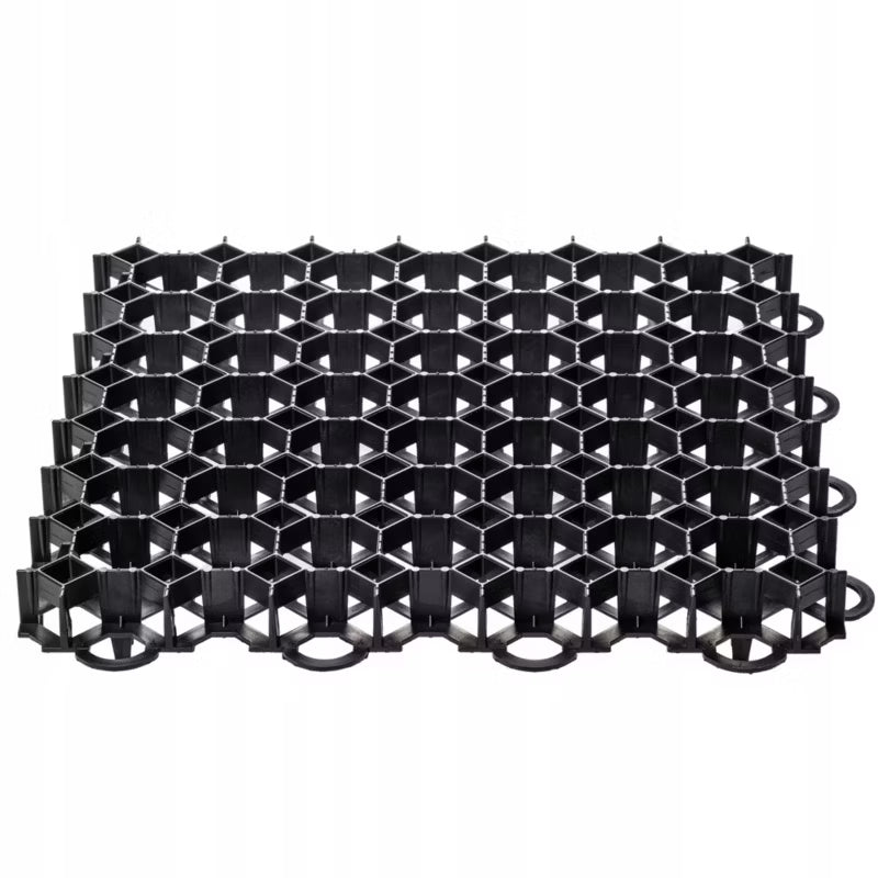 Græsarmering 50x50x3,5 cm 24 Stk Sort