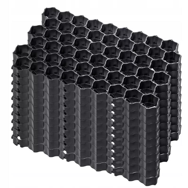 Græsarmering 60x40x4 cm 10 Stk Sort