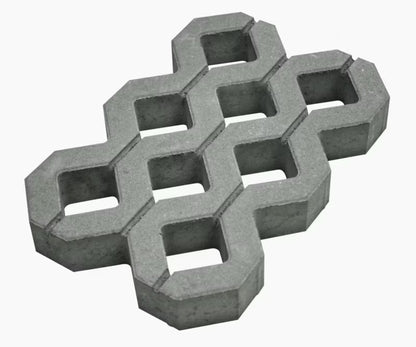 Græsarmering Meba 40x60x8 cm Grå Beton