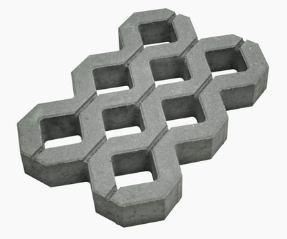 Græsarmering Meba 40x60x8 cm Grå Beton
