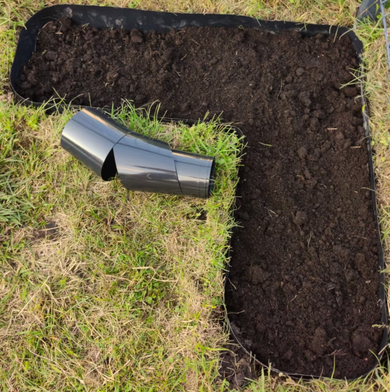 Græskant 20 cm x 50 m Grå Plast