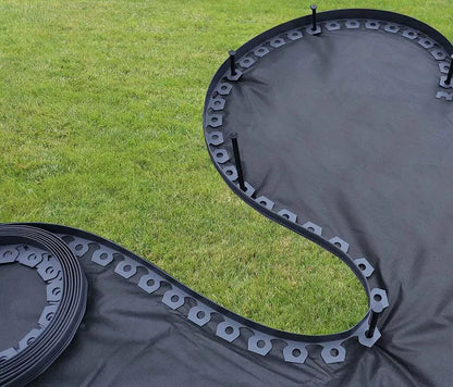Græskant 6 cm 10 m Plastik Sort