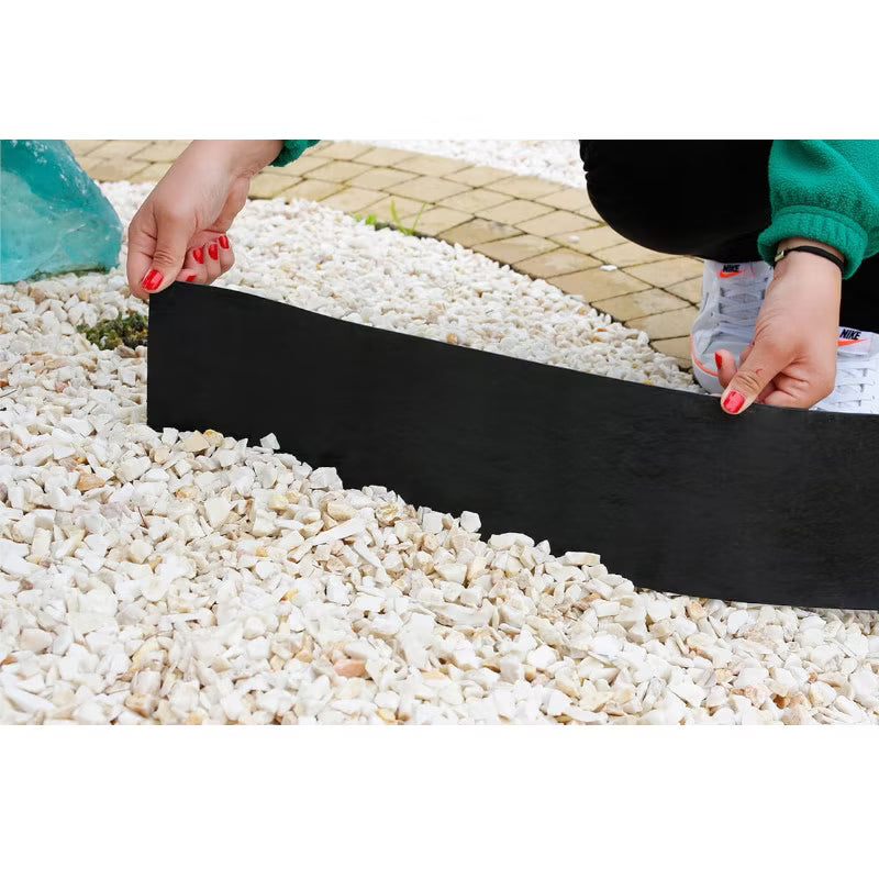 Græskant Bånd 15 cm x 9 m Sort Plastik