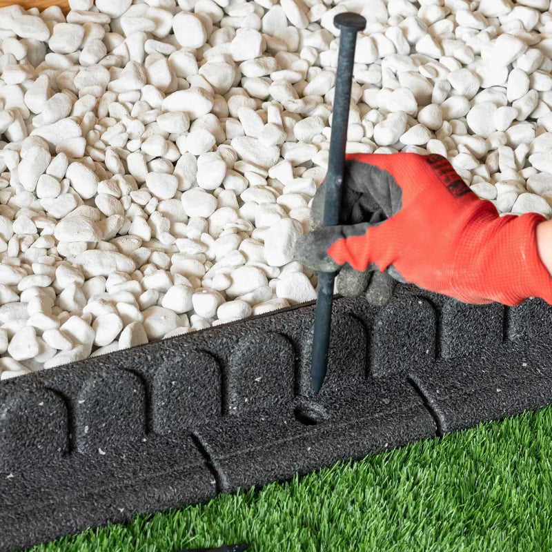 Græskant Mowing Edge 4,8 m 4 Stk 120x7x8 cm Grå