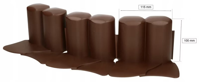 Græskant Palisade 302 cm Brun Plast