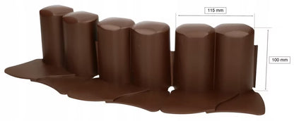 Græskant Palisade 302 cm Brun Plast