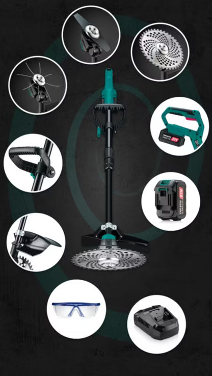 Græstrimmer Batteri 25 cm 21V med 2 Batterier | 5907651439003