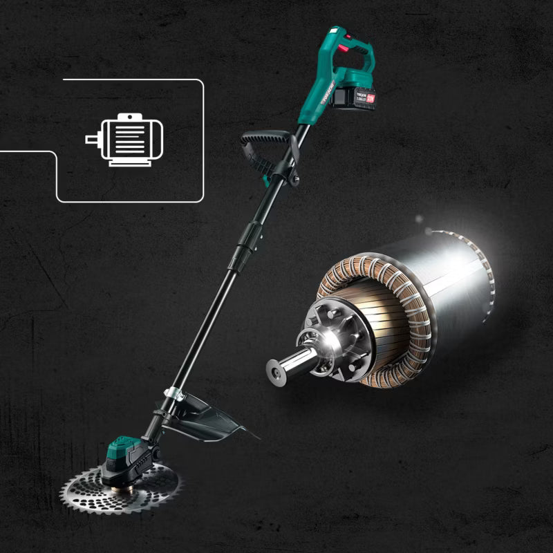 Græstrimmer Batteri 25 cm 21V med 2 Batterier | 5907651439003