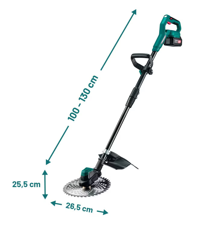 Græstrimmer Batteri 25 cm 21V med 2 Batterier | 5907651439003