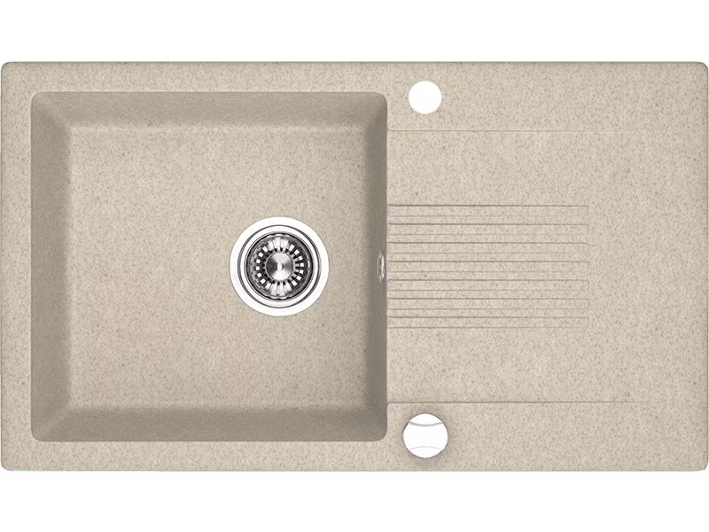 Granitvask 44x76 cm Beige med Afløbsplade