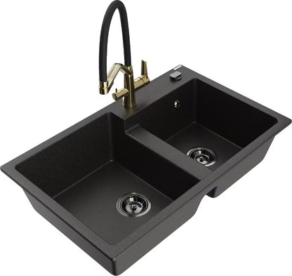 Granitvask 52x49 cm Grå 1-Kammer