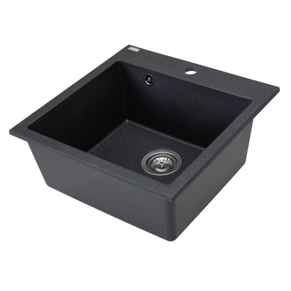 Granitvask Alena 1-Kammer 49x49 cm Sort