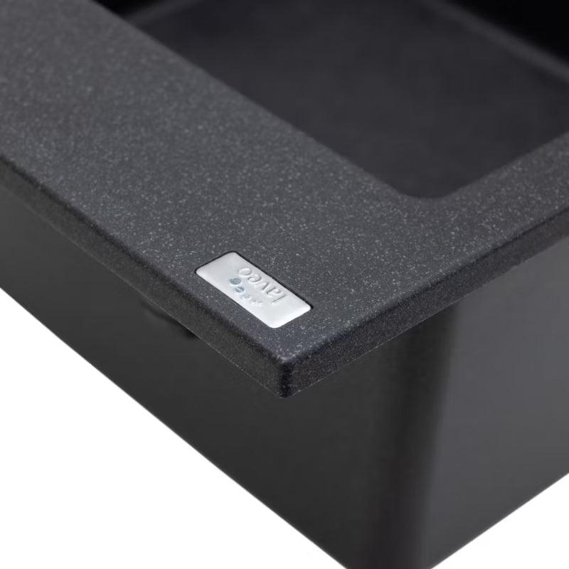 Granitvask Alena 1-Kammer 49x49 cm Sort
