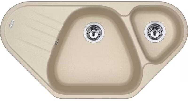 Granitvask Antea 1,5-Kammer 96x50 cm Beige med Afløbsplade