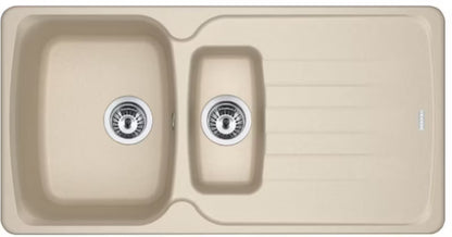 Granitvask Antea 1,5-Kammer 97x50 cm Beige Vendbar