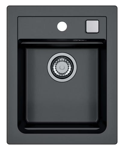 Granitvask Atrox 10 40x50 cm 1-Kammer Sort