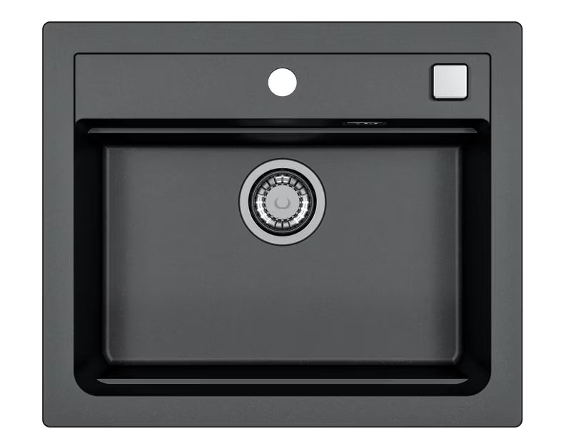 Granitvask Atrox 30 59x50 cm Sort 1-Kammer